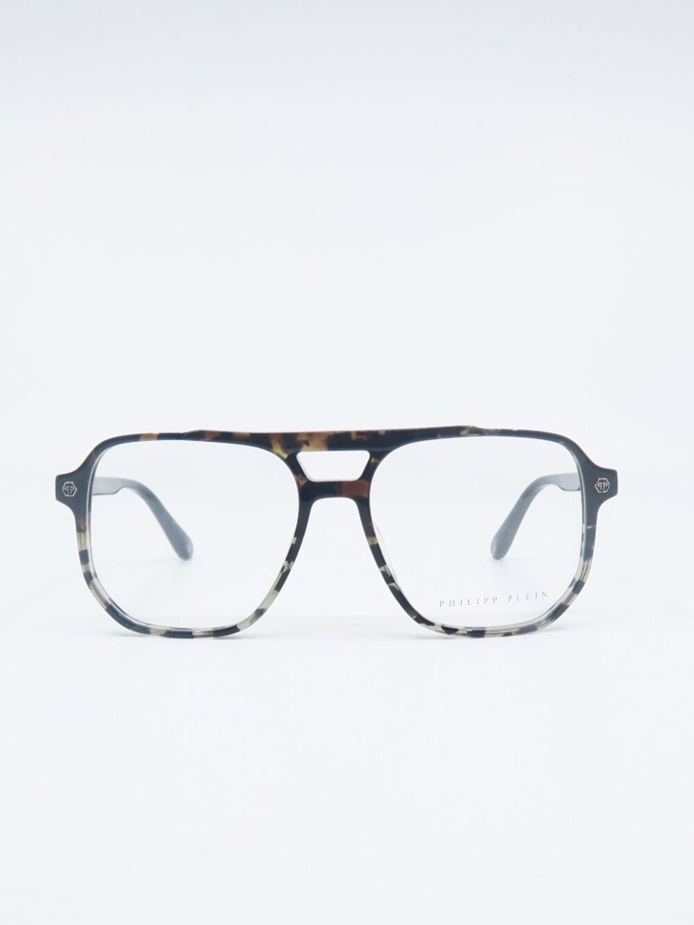 Philipp Plein STUD VPP084V Col. O3KA Havana Pilot New Eyeglasses Frames.